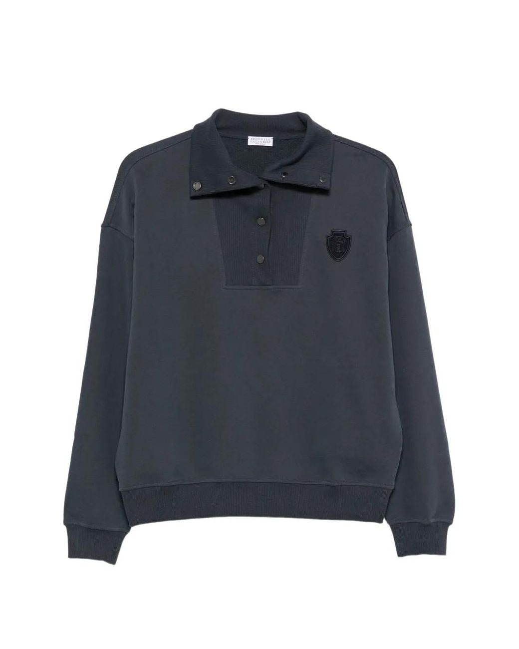 Sweat À Patch Logo Brunello Cucinelli en coloris Blue