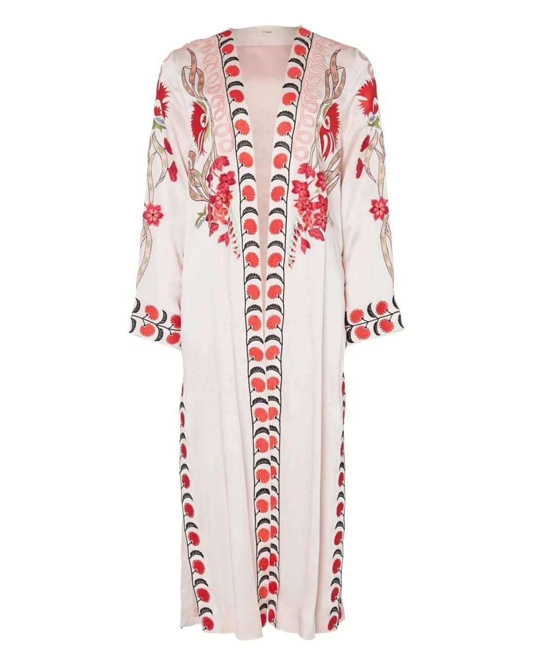 Temperley London White Remi Embroidered Long Coat