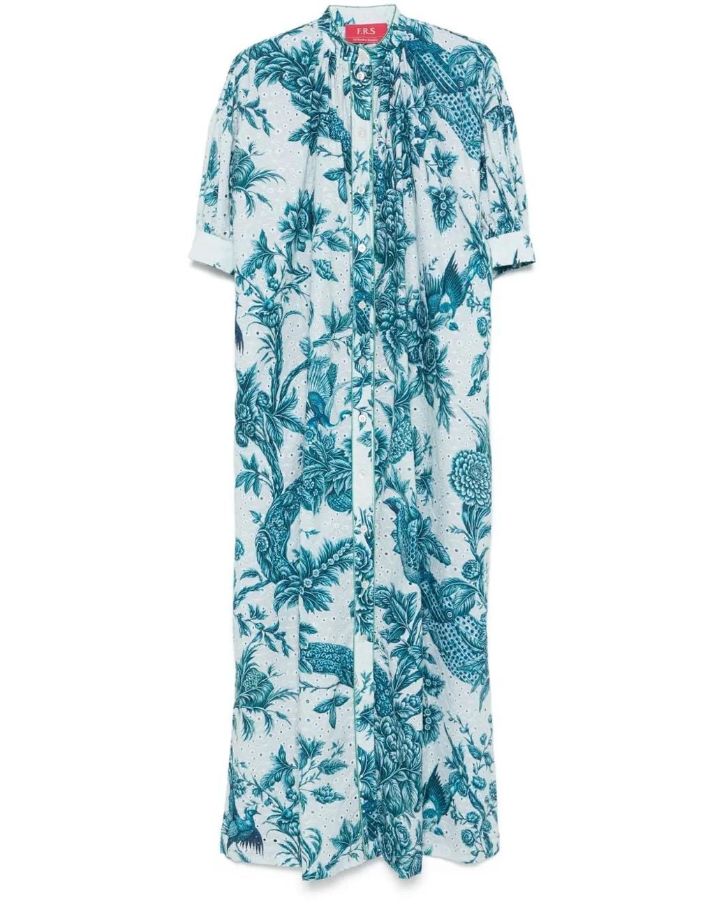 F.R.S For Restless Sleepers Blue Mete Maxi Dress