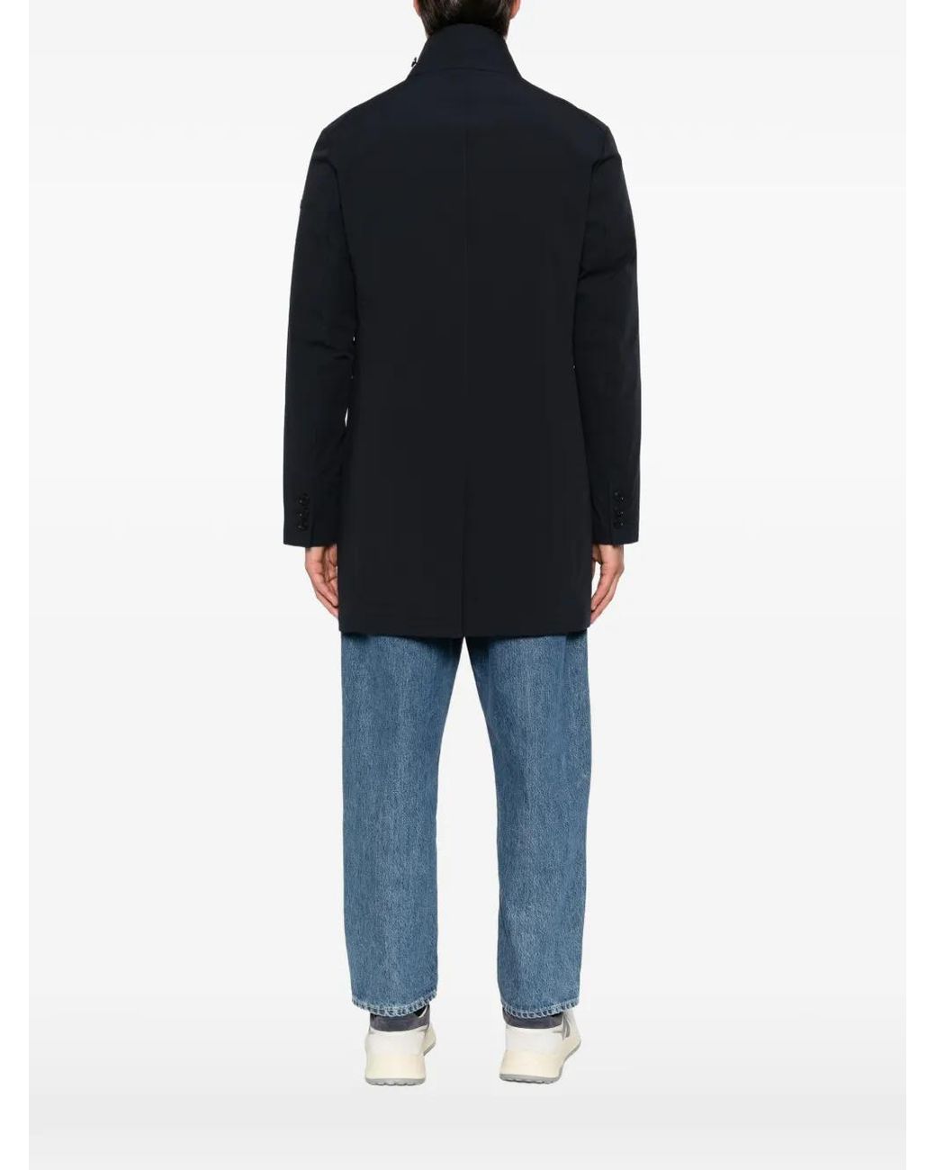 DUNO Black Palladium High-Neck Coat for men