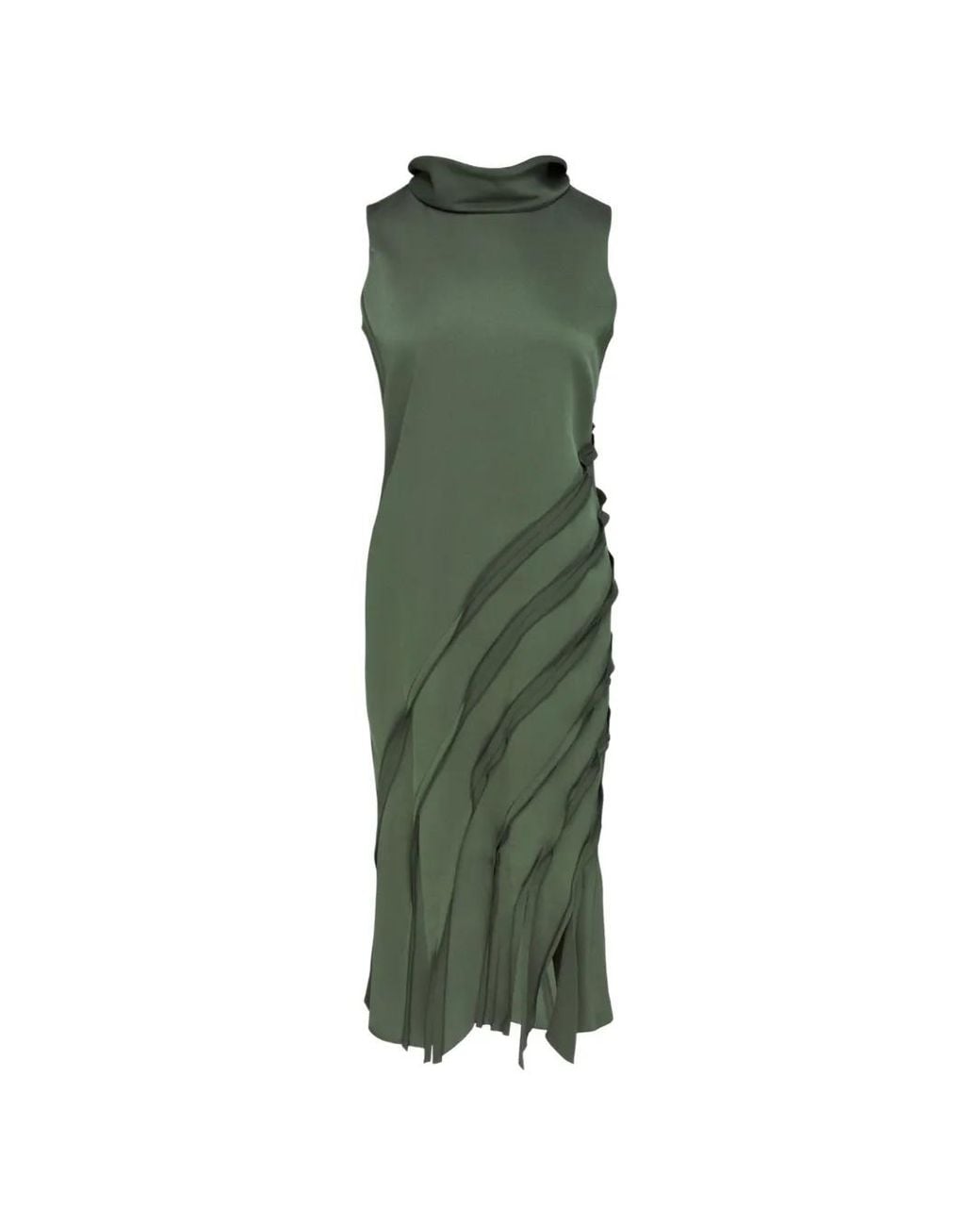 Club21 Collection Green Ava Ruffled Dress