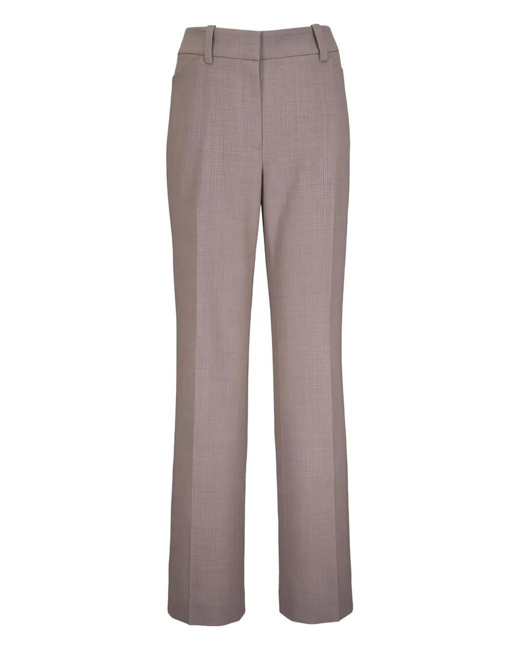 Lafayette 148 New York Gray Tab-Loop Trousers