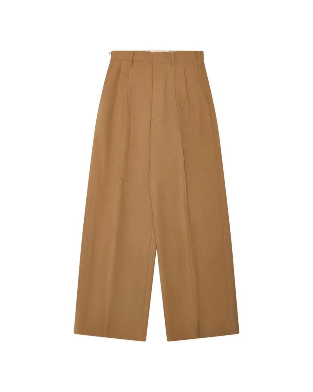 Junya Watanabe Natural Pleated Wide-Leg Trousers