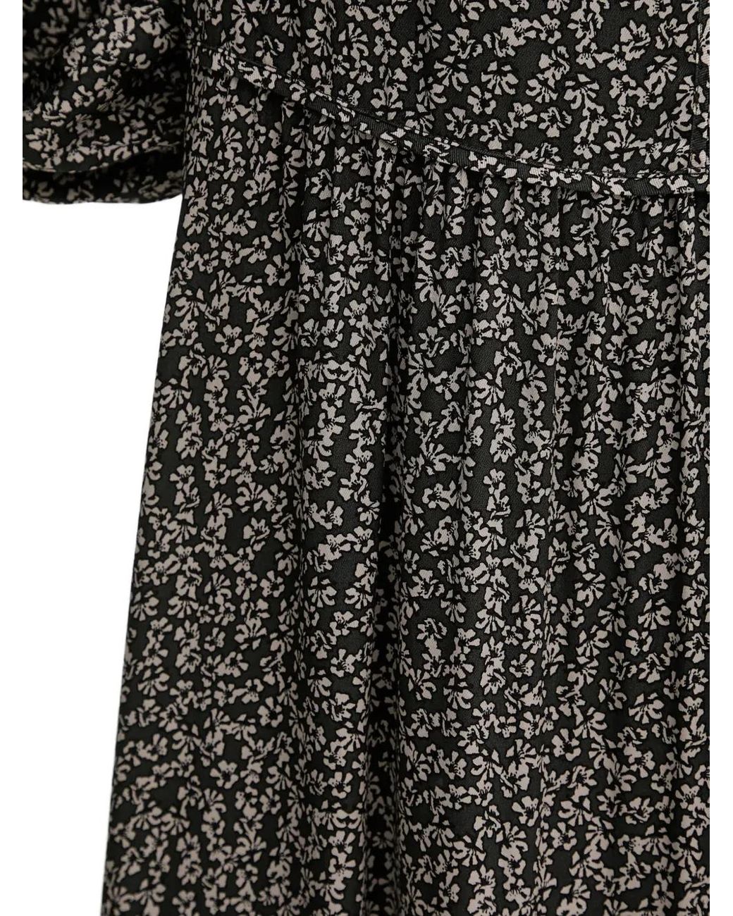 Marc O' Polo Gray Midikleid mit V-Ausschnitt