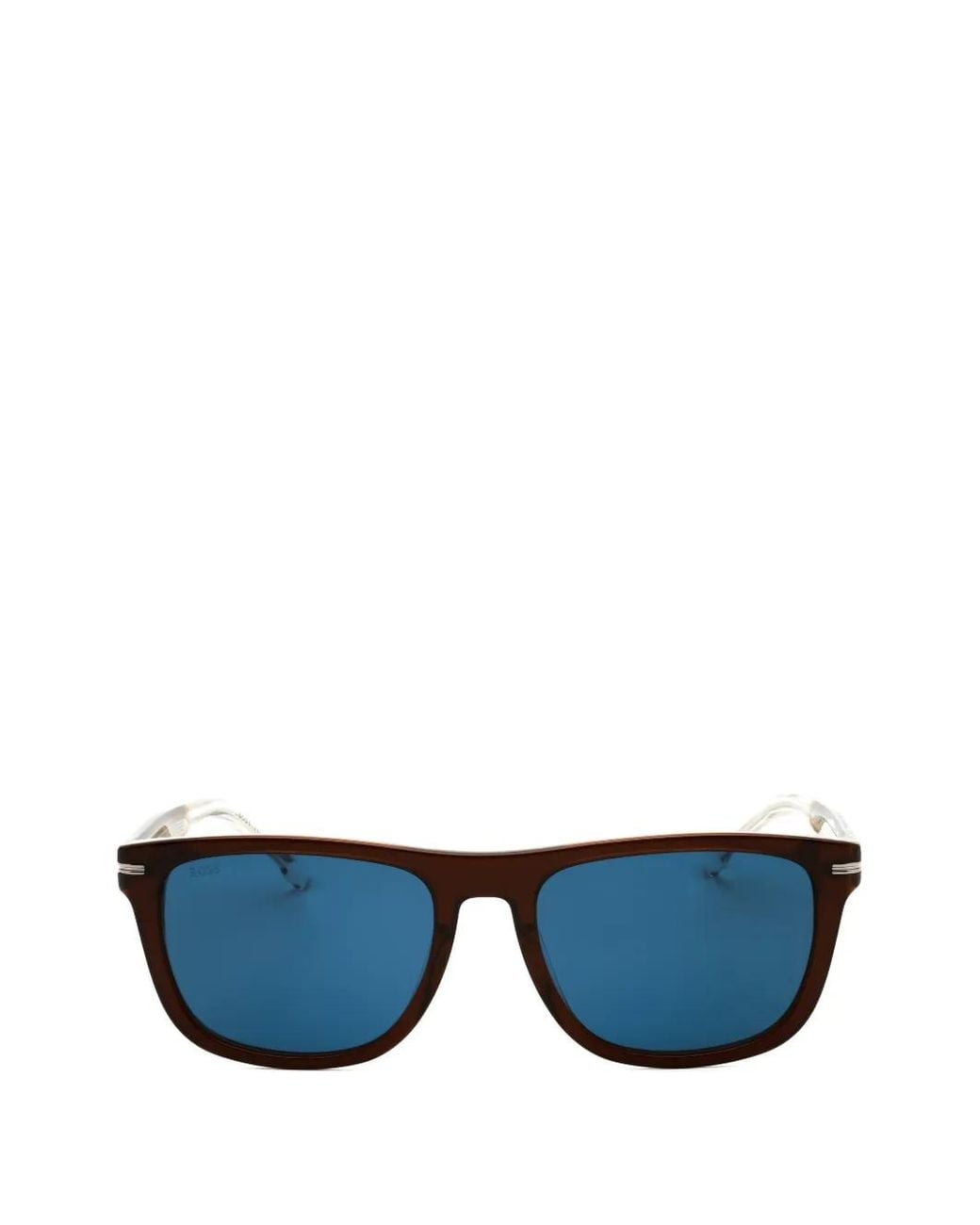 Boss Blue Rectangle-Frame Sunglasses for men
