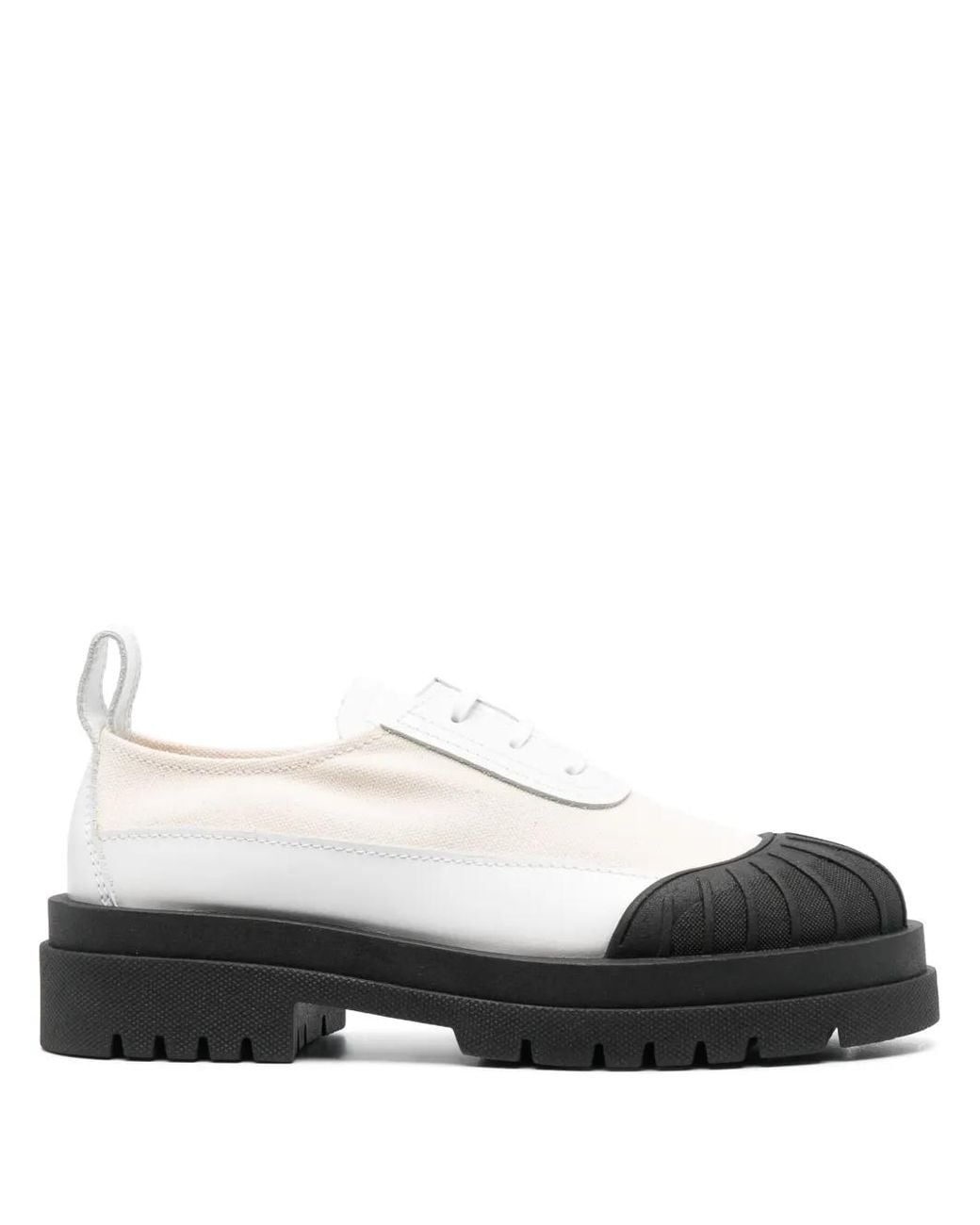 Plan C Black Canvas-Schnürschuhe
