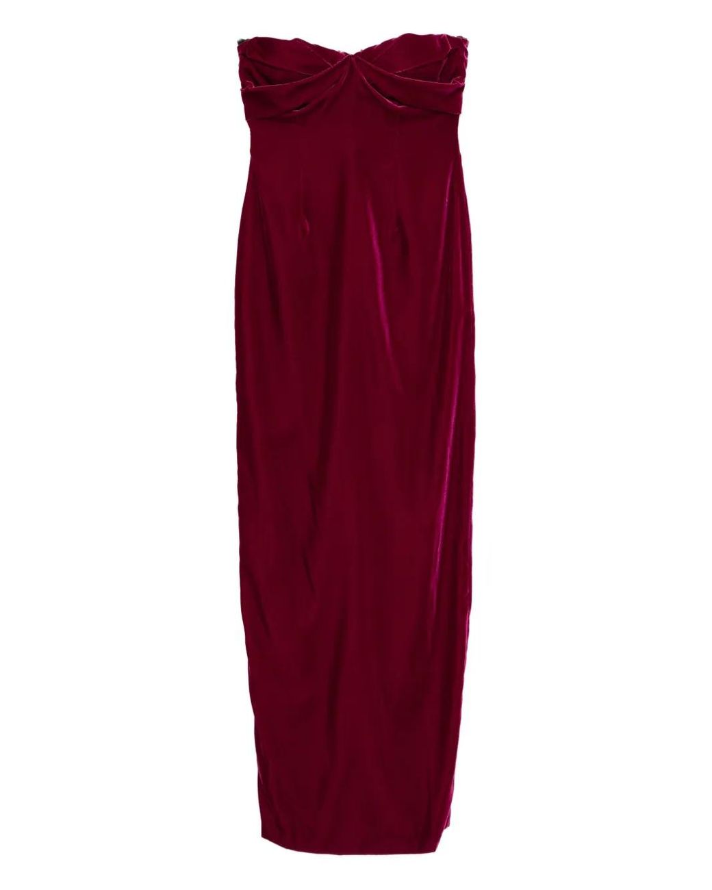 Tom Ford Red Draped-Detail Dress