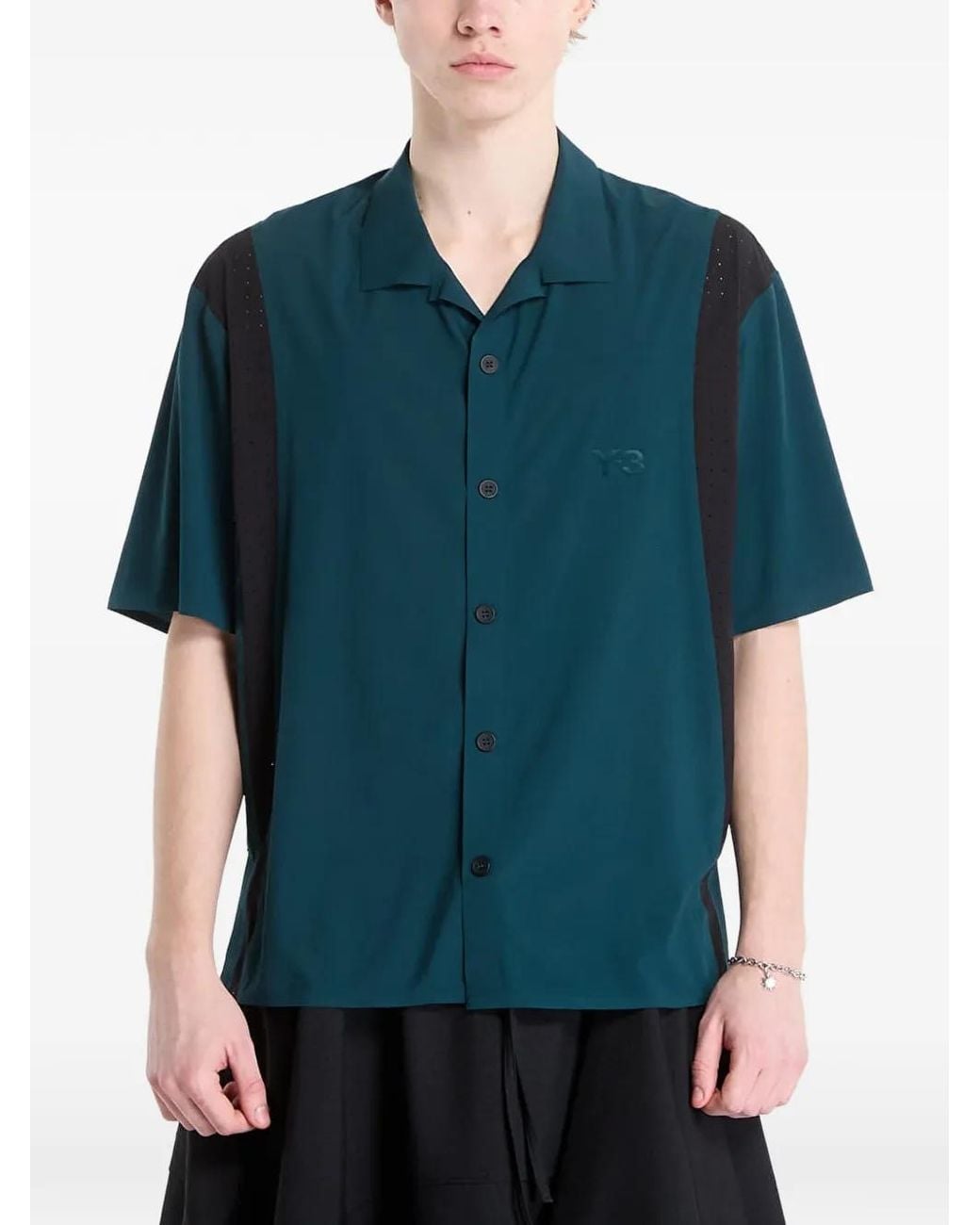 Y-3 Green Ultralight Woven Shirt for men