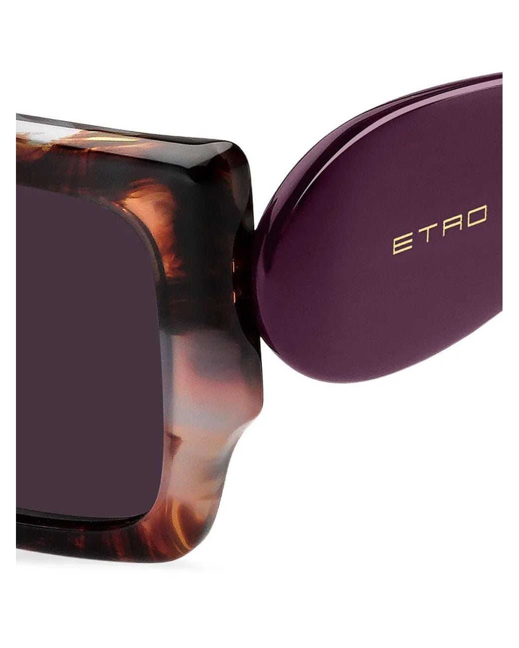 Etro Purple Tortoiseshell Square-Frame Sunglasses