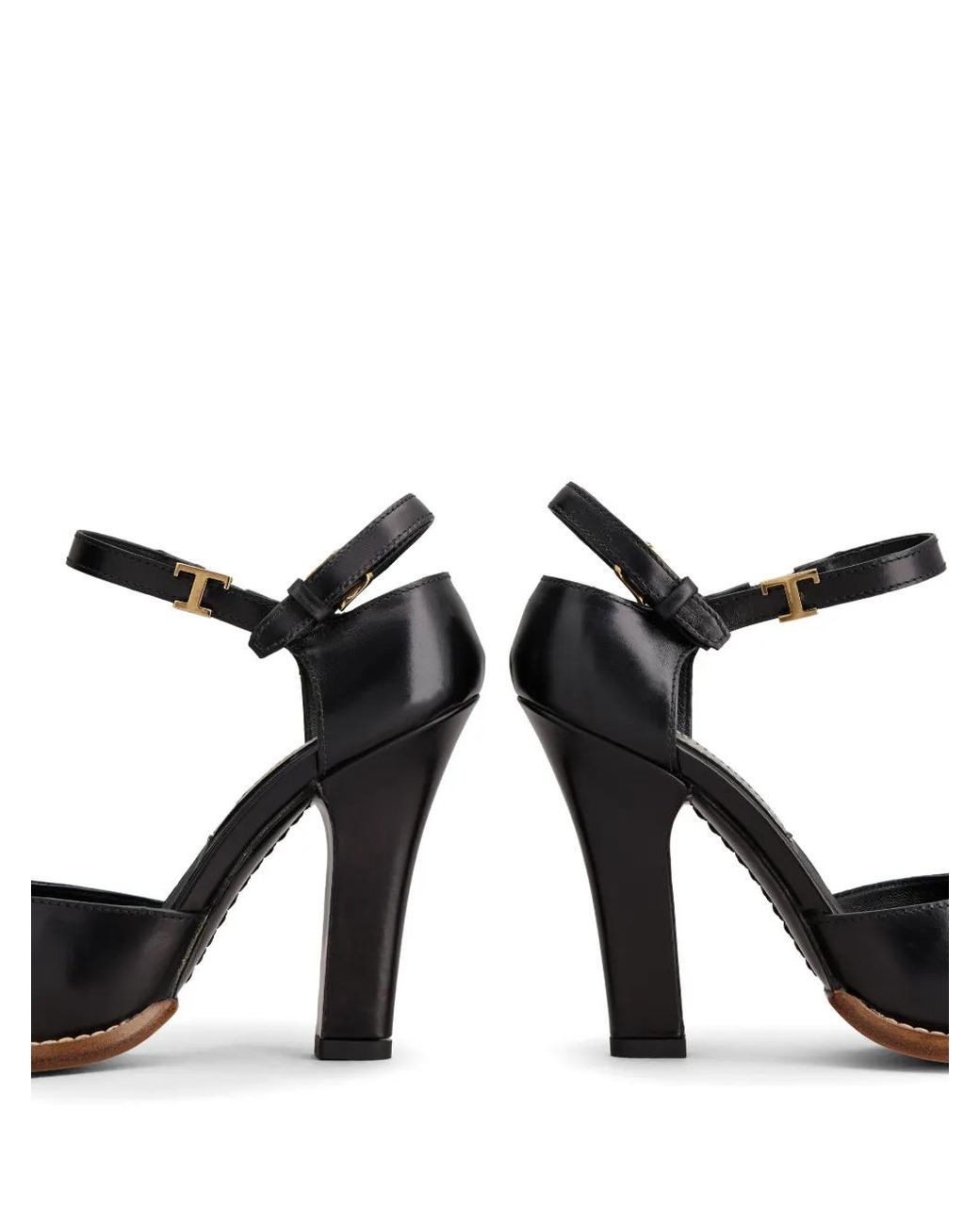 Tod's Black Logo-Plaque Leather Pumps