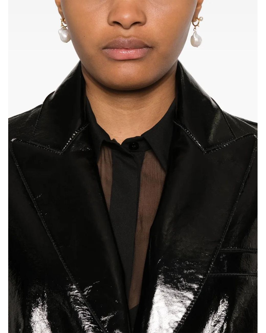 P.A.R.O.S.H. Black Marilyn Blazer