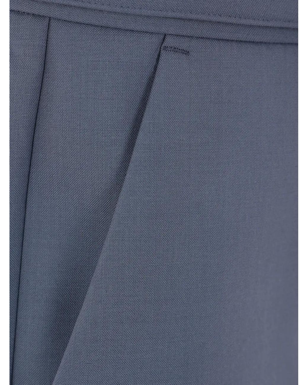 Sacai Blue Belted Trousers for men
