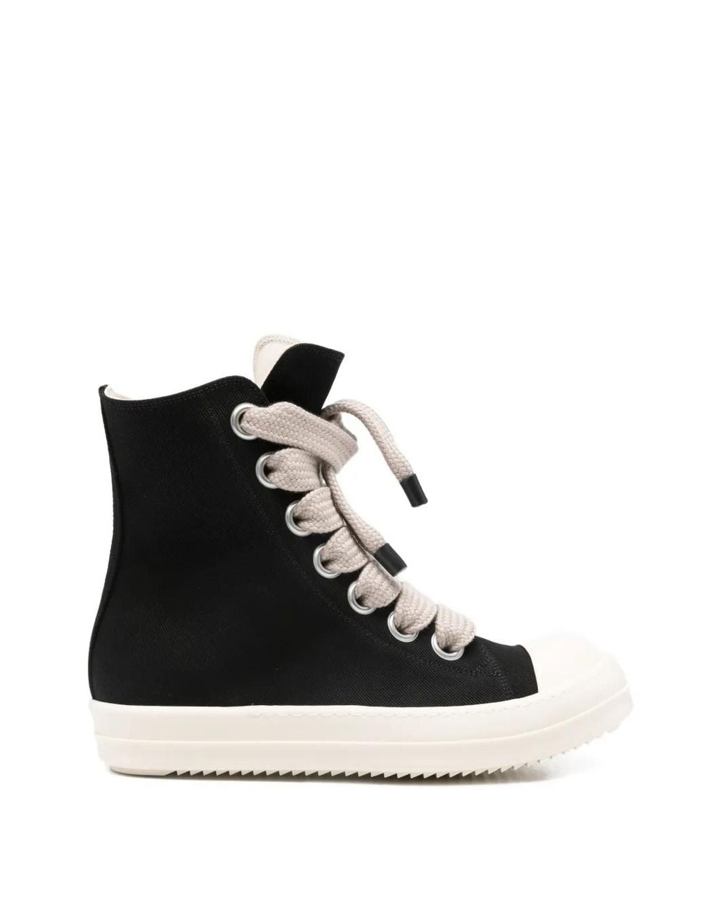 Rick Owens Black Drkshdw "Jumbolace" Denim Sneakers for men