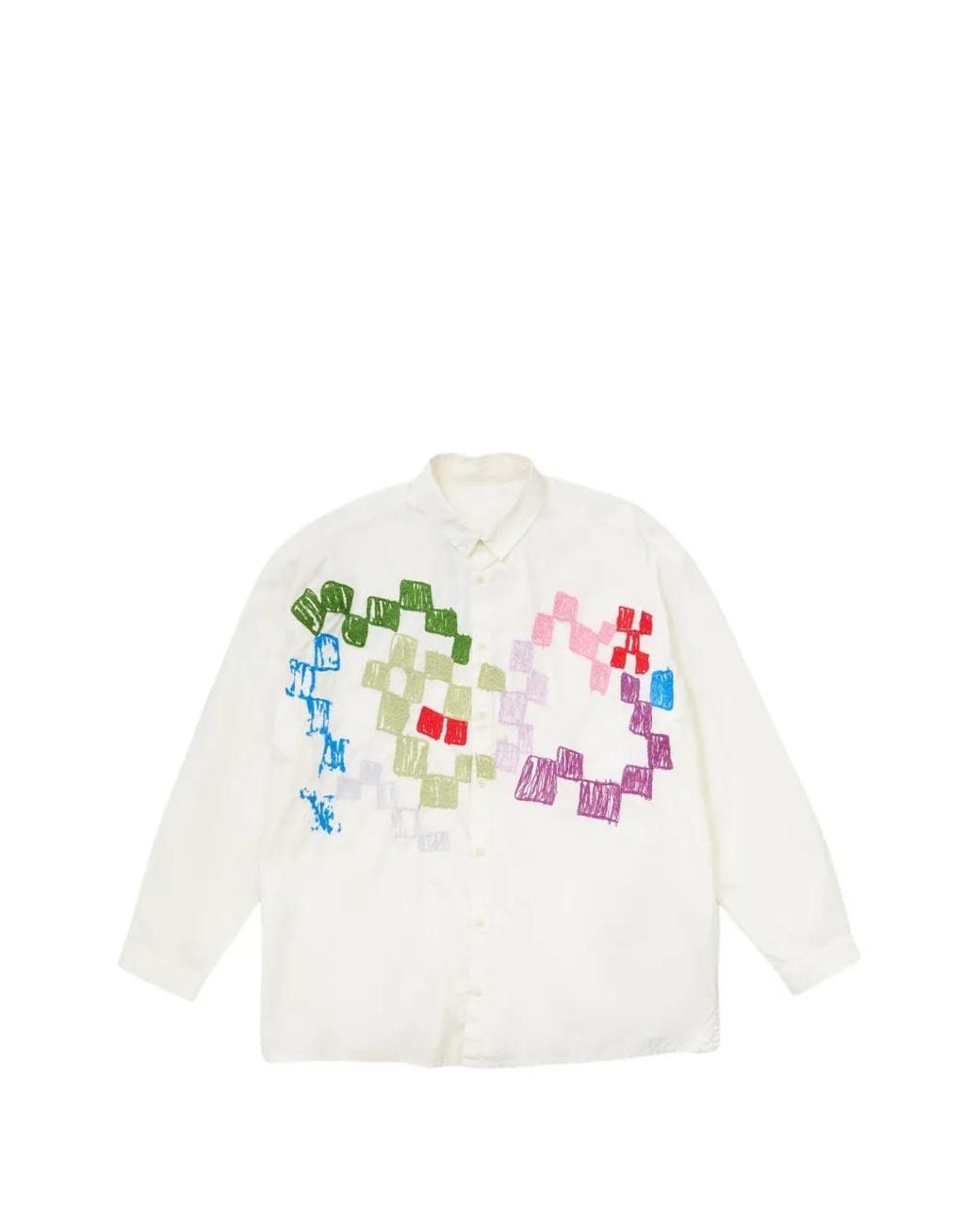Toogood White The Draughtsman Graphic-Print Shirt