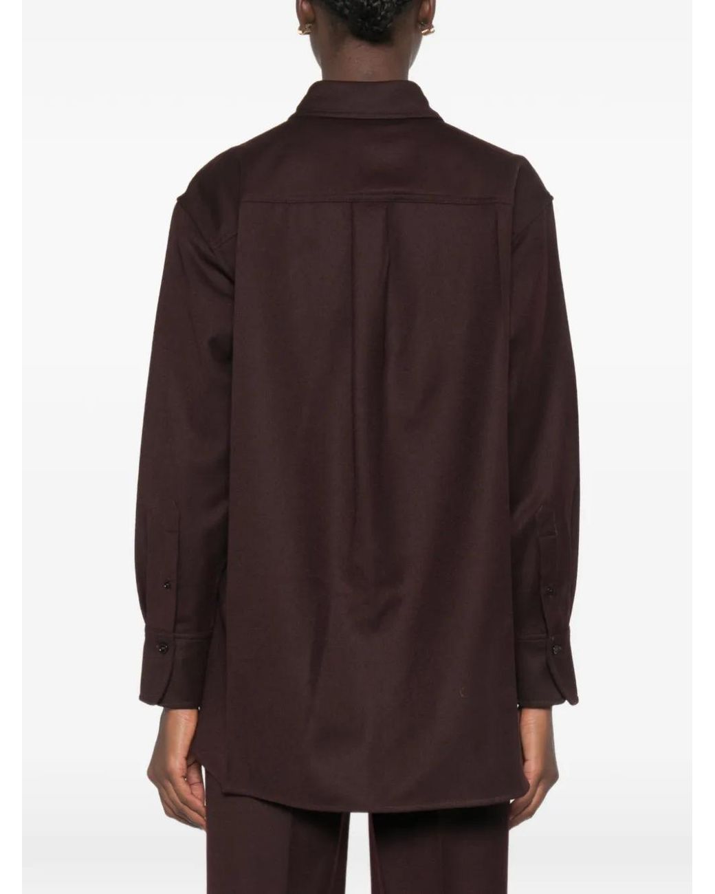 Victoria Beckham Purple Button-Down Shirt