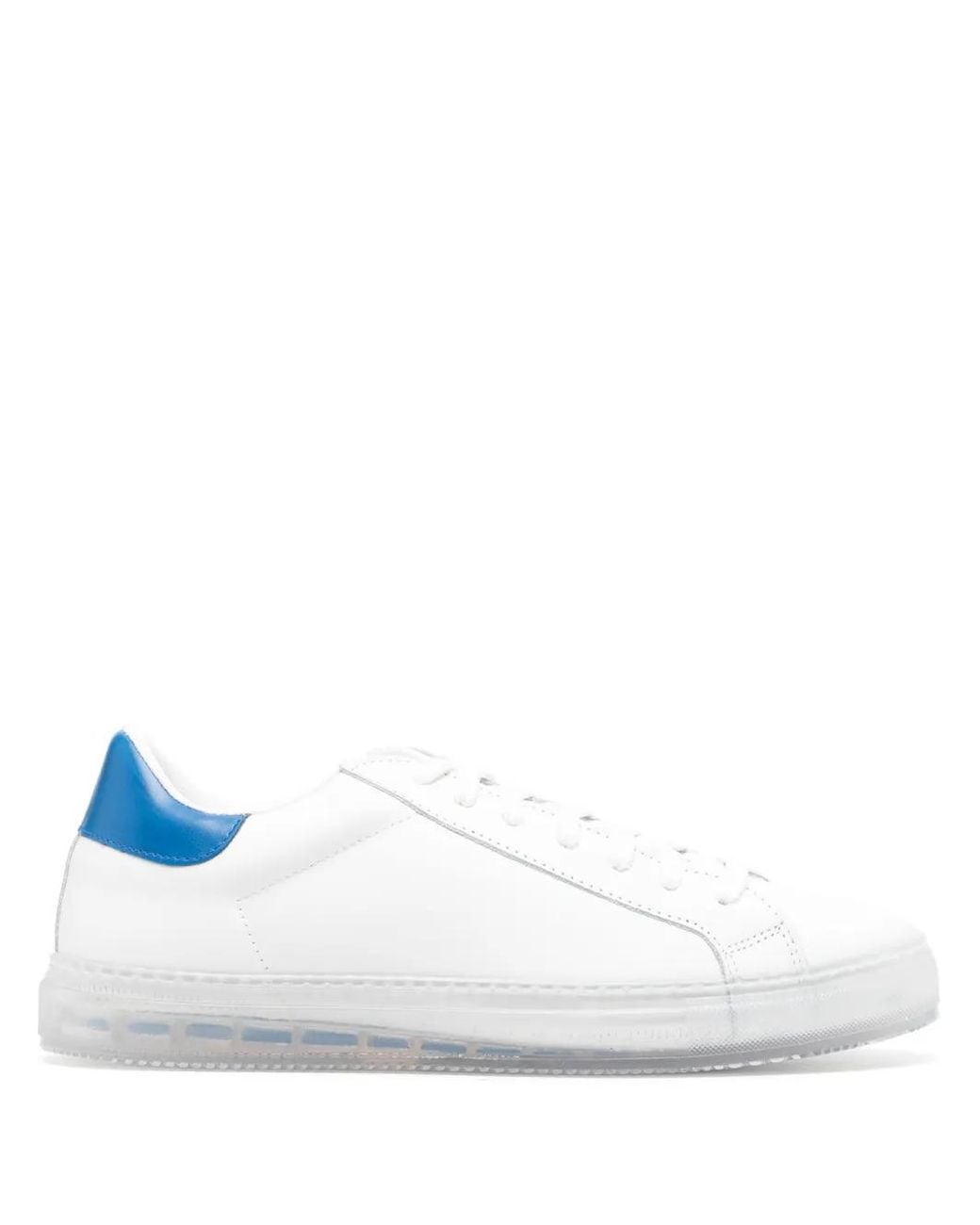 Kiton White Transparent-Sole Sneakers for men