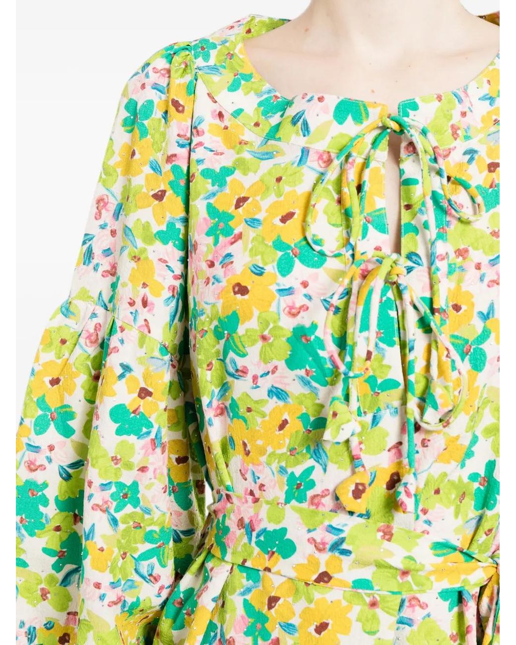 Bambah Green Fiona Selva Mini Dress