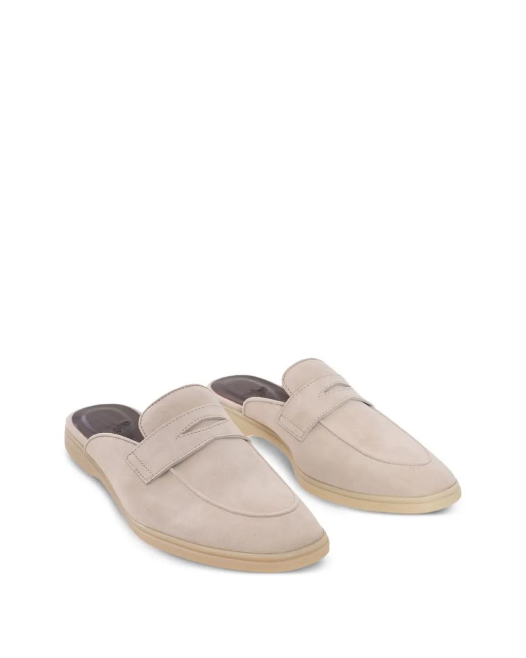 Bougeotte White Suede Mules