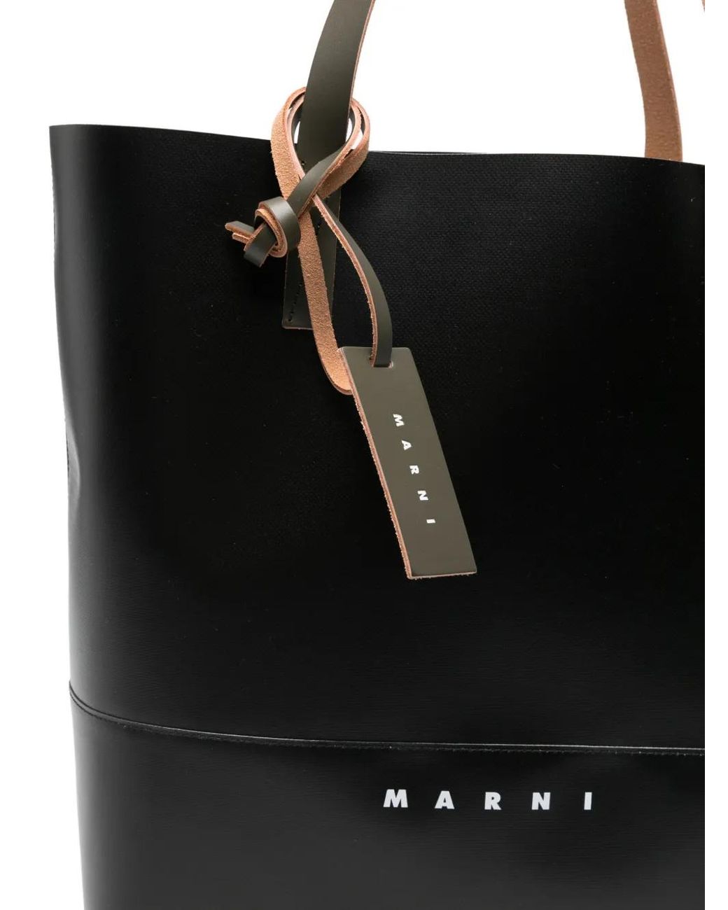 Marni Black Open Shopper With Tag