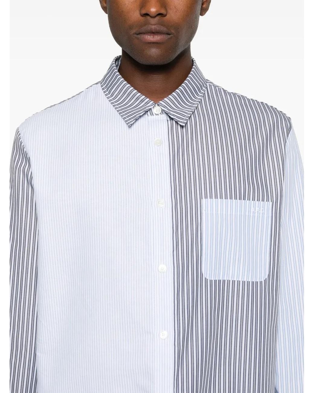 A.P.C. Blue Chemise Erwann for men