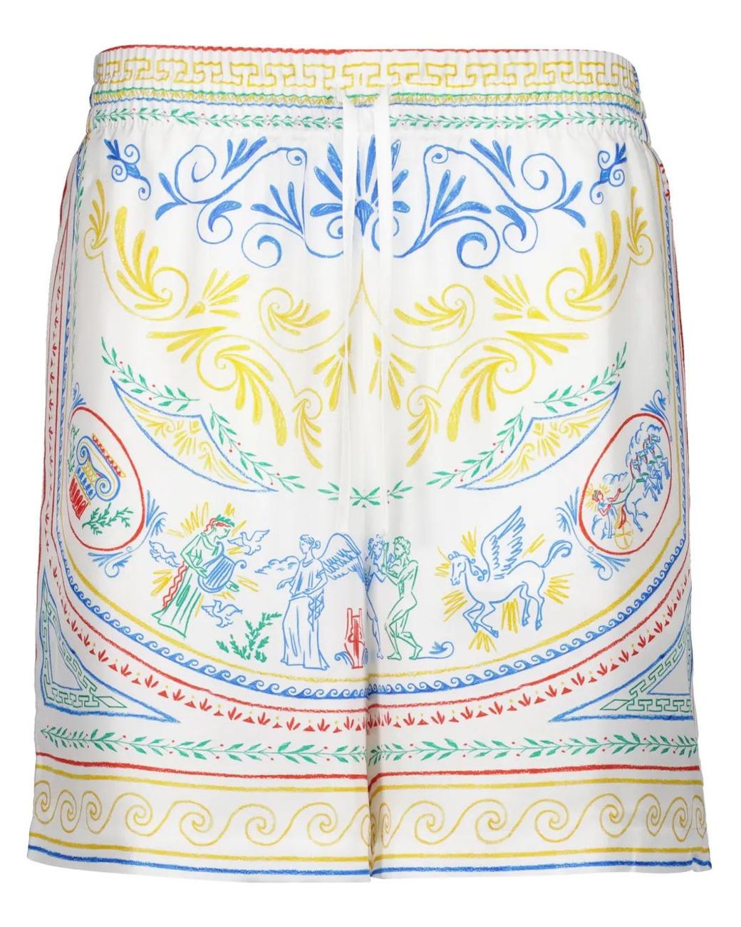 Casablanca Blue La Déesse Du Stade Silk Shorts for men
