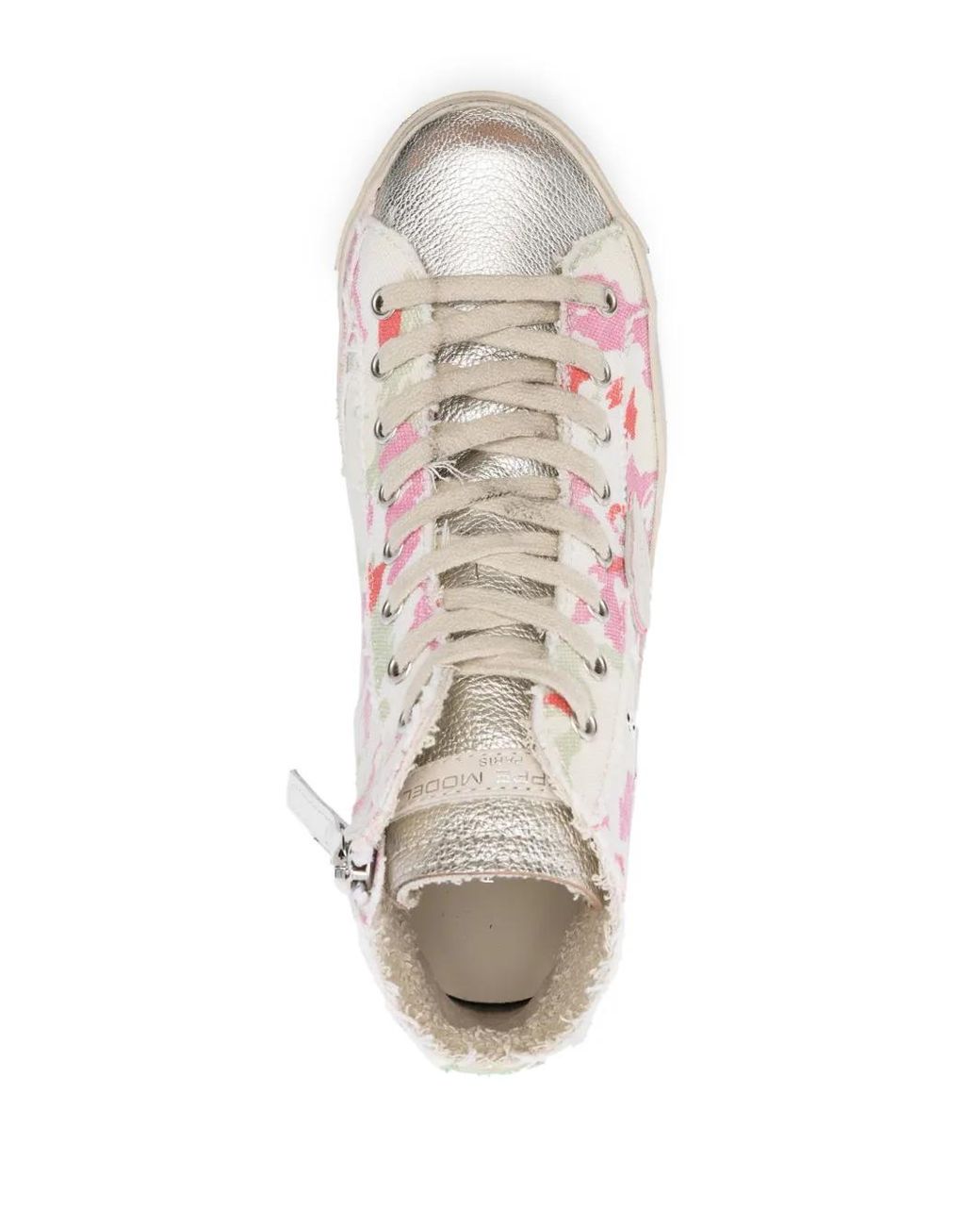 Philippe Model Pink Paris Abstract-Pattern Print Sneakers