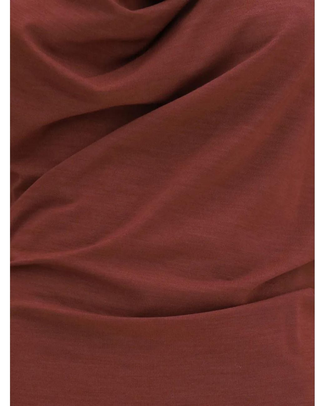 Brunello Cucinelli Red Jersey Dress With Monili