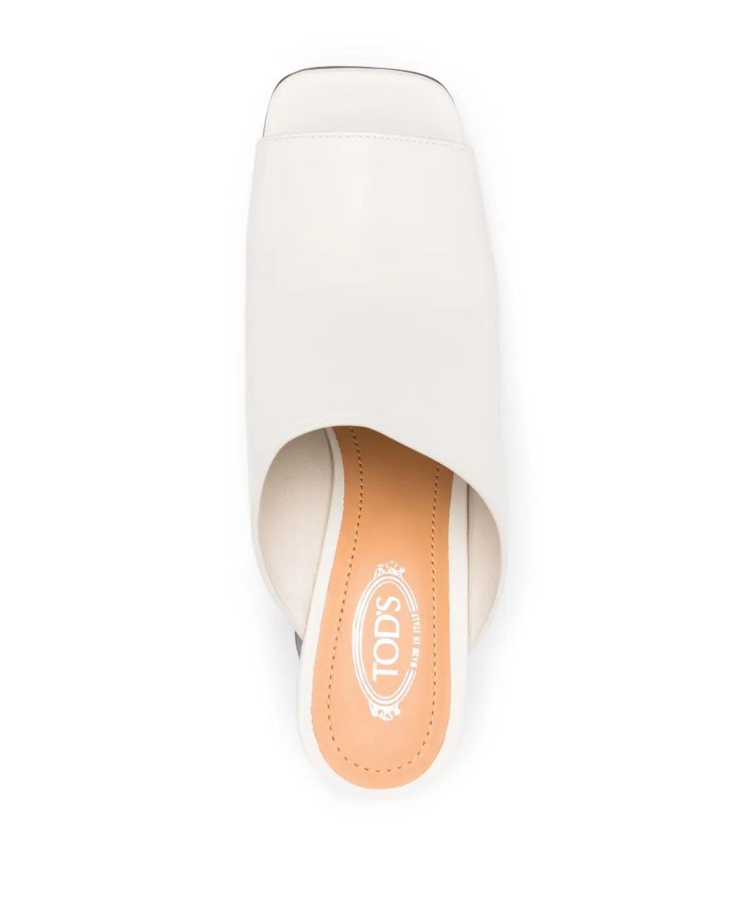 Tod's White Sculpted-Heel Sandals
