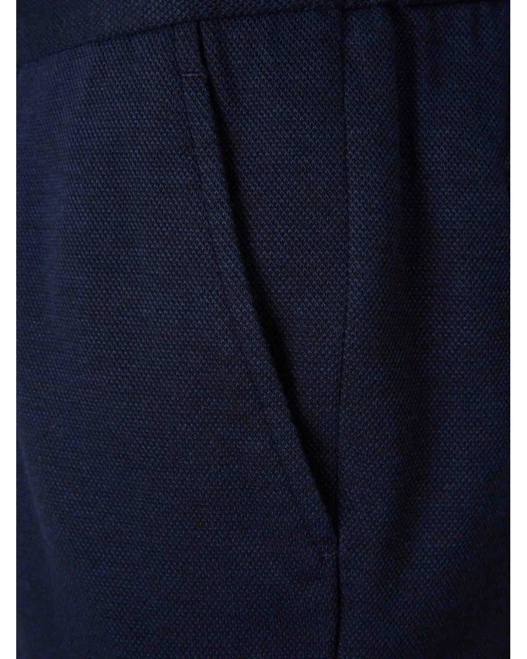 Gran Sasso Blue Drawstring Cargo Shorts for men
