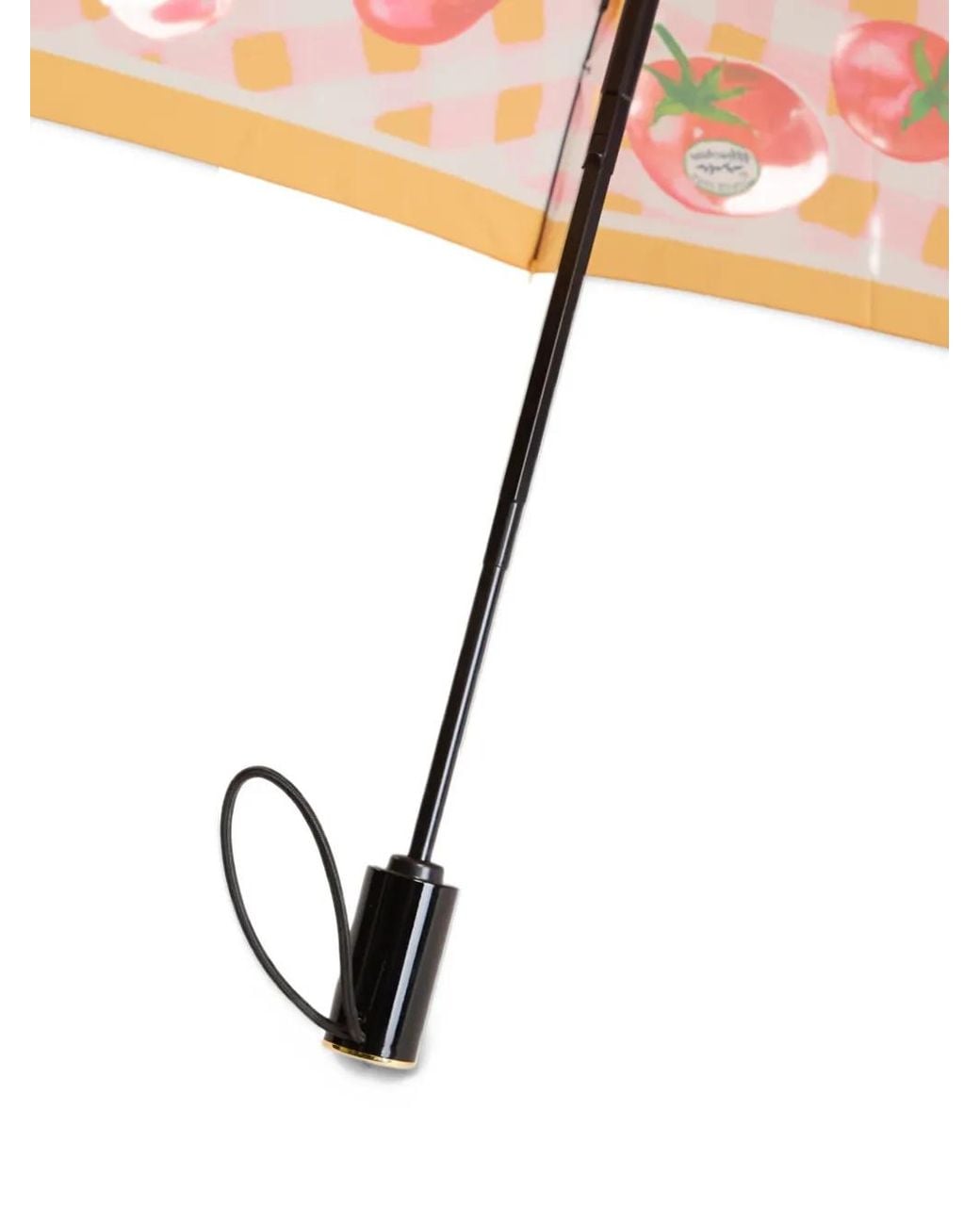 Moschino Pink Tomatoes-Print Open-Close Umbrella