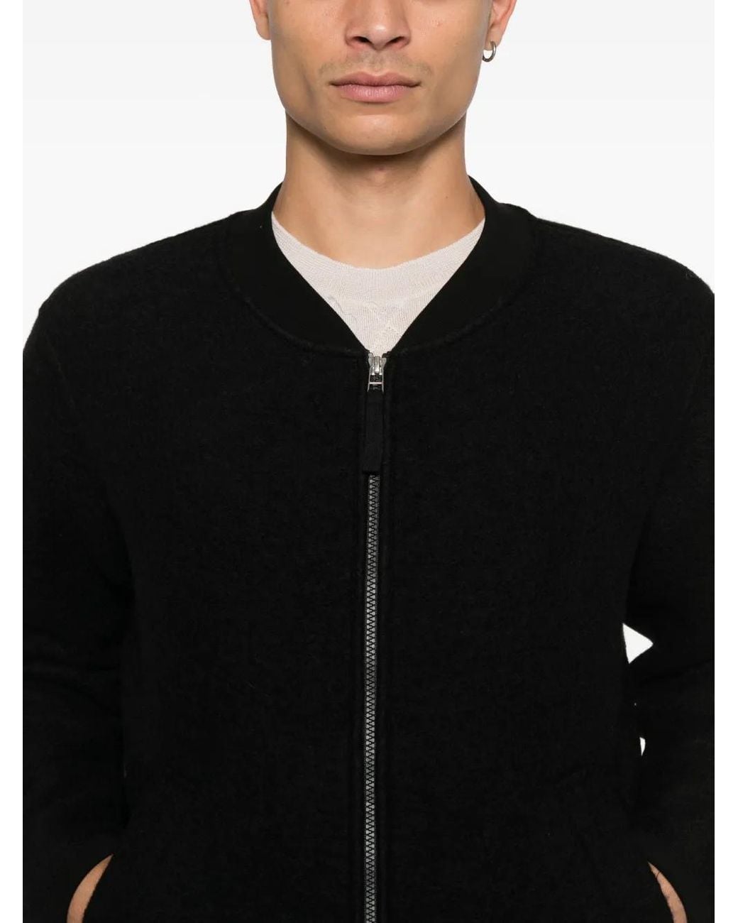 Universal Works Black Zip Bomber Jacket for men