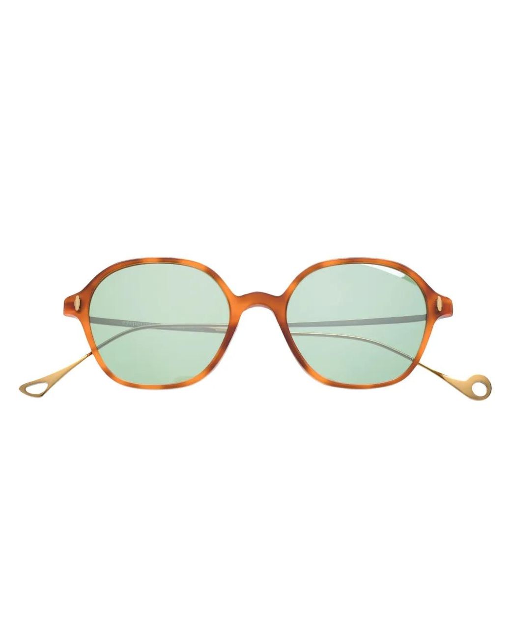 Eyepetizer Blue Tortoiseshell-Effect Round-Frame Sunglasses