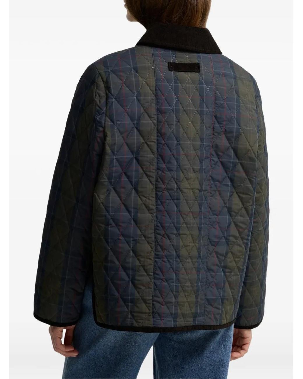 Barbour Black Ainsdale Checked Quilted Jacket