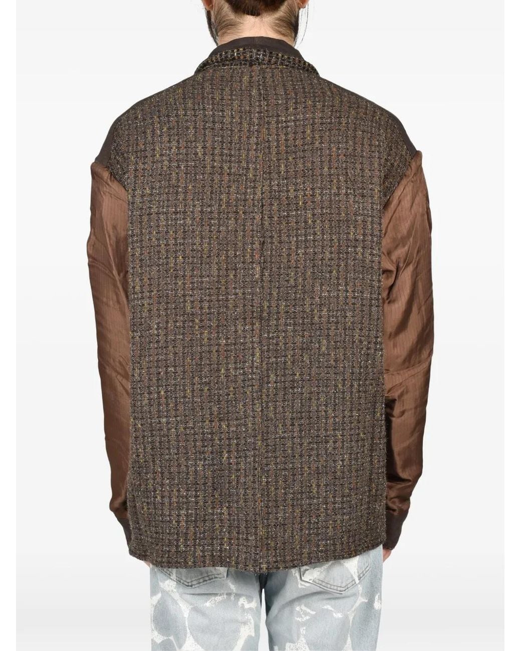 By Walid Brown Benny Panelled Jacket for men