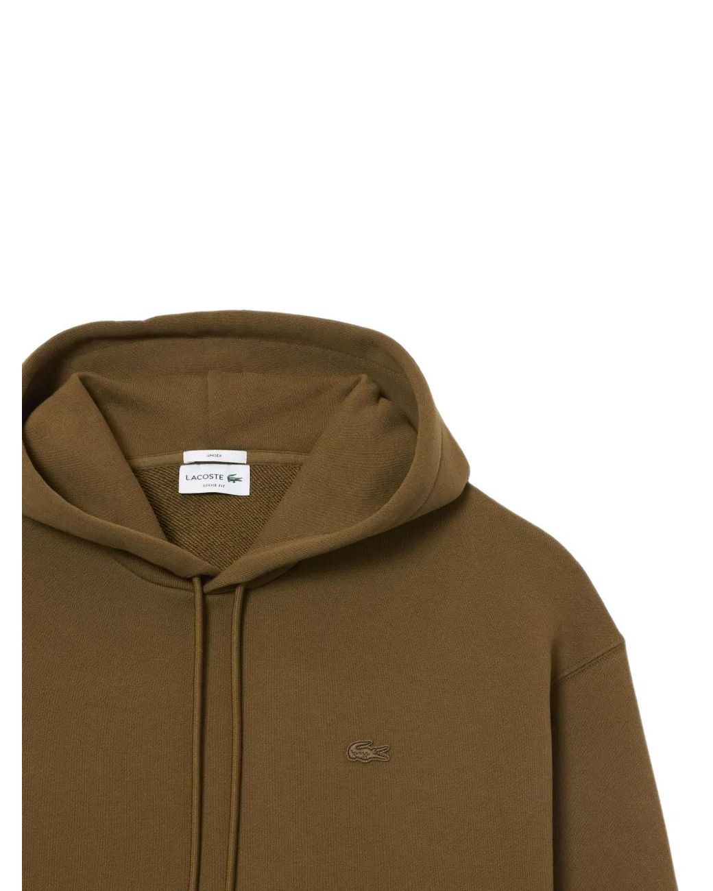 Lacoste Natural Logo-Embroidered Hoodie