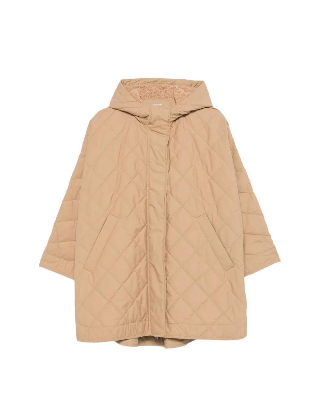 Capa Acolchada Con Capucha Moncler de color Natural