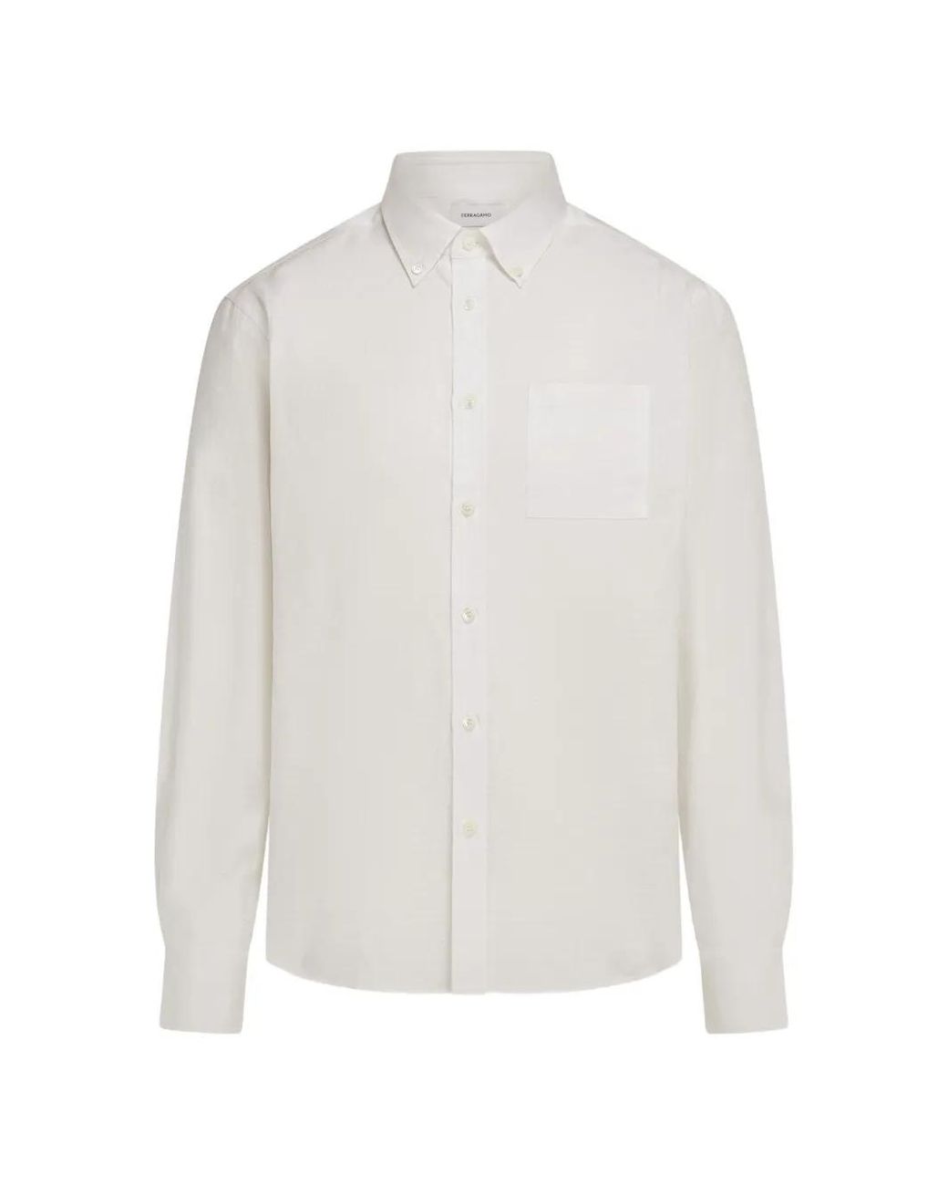 Ferragamo White Monogram Shirt for men