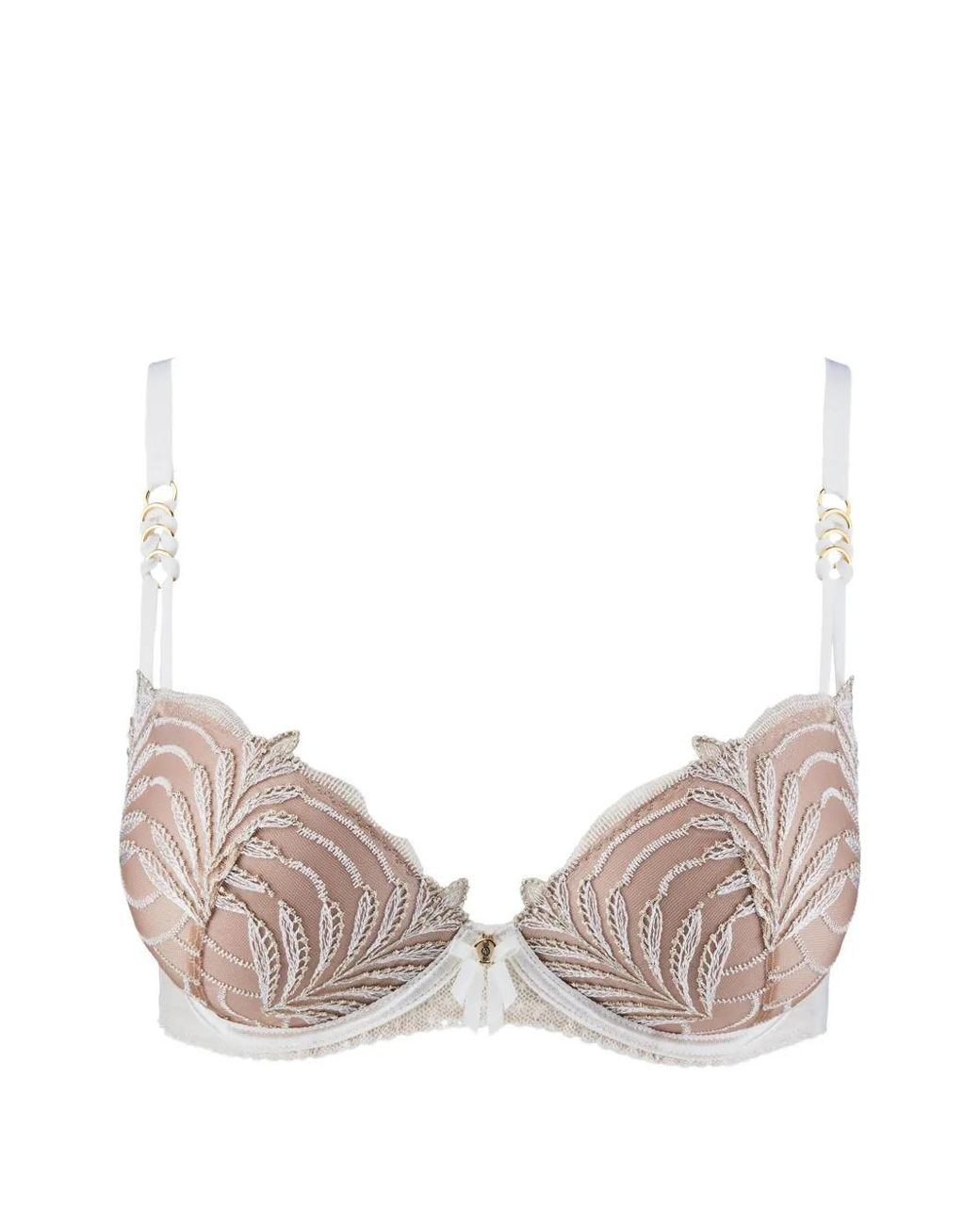 Aubade Natural Hypnolove Embroidered Push-Up Bra