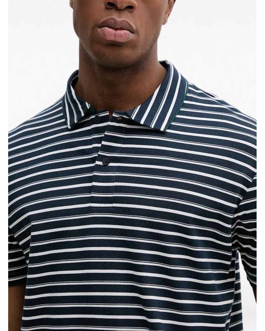 Liu Jo Blue Striped Polo Shirt for men