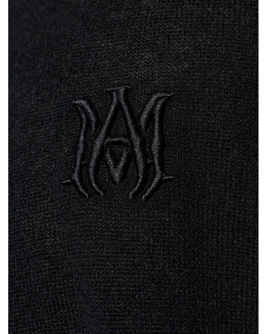 Amiri Blue Logo-Embroidered Cashmere Sweater for men
