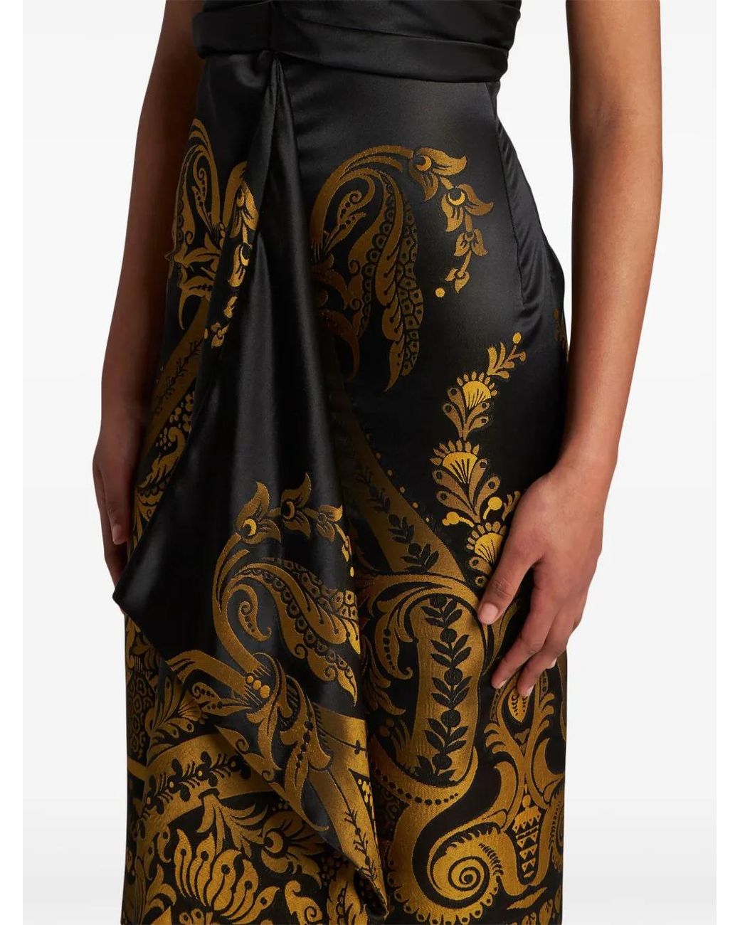 Etro Metallic Jacquard Midi Dress