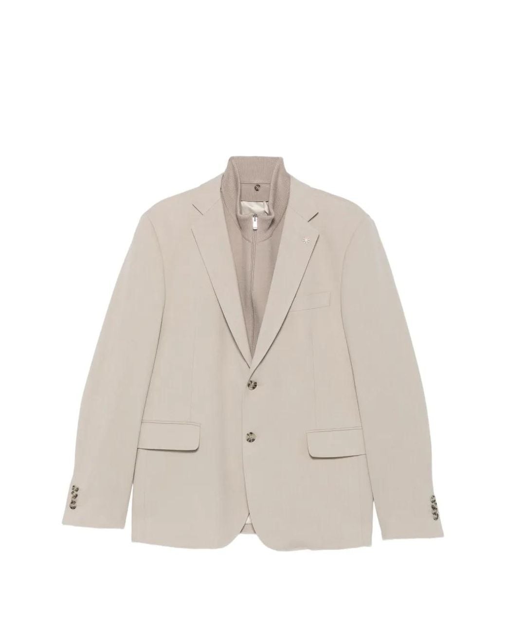 Manuel Ritz Natural Stretch Flannel-Bib Blazer for men