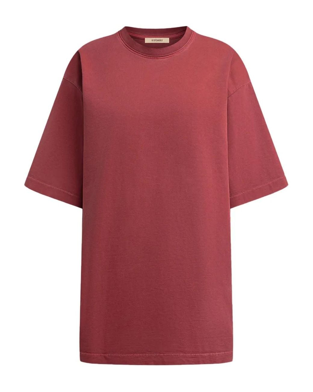 12 STOREEZ Red Crew-Neck T-Shirt