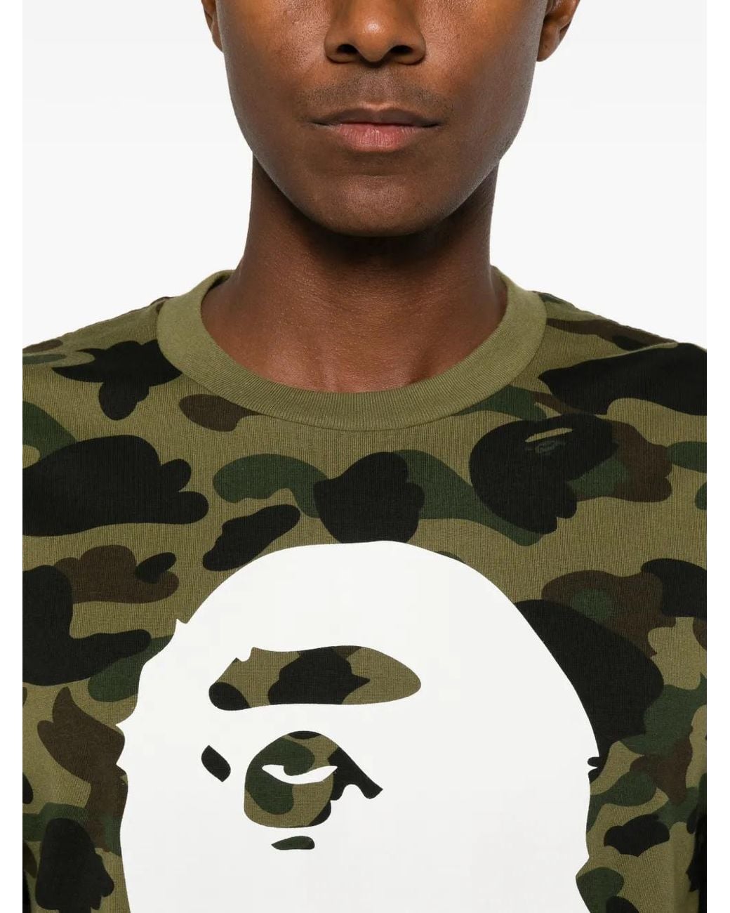 A Bathing Ape Green 1St Camo Ape Head T-Shirt for men