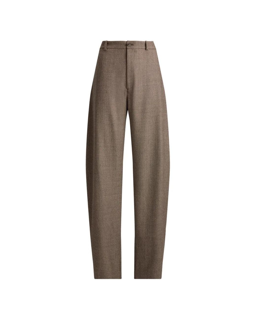 Ralph Lauren Natural Leandre Birdseye-Tweed Trousers