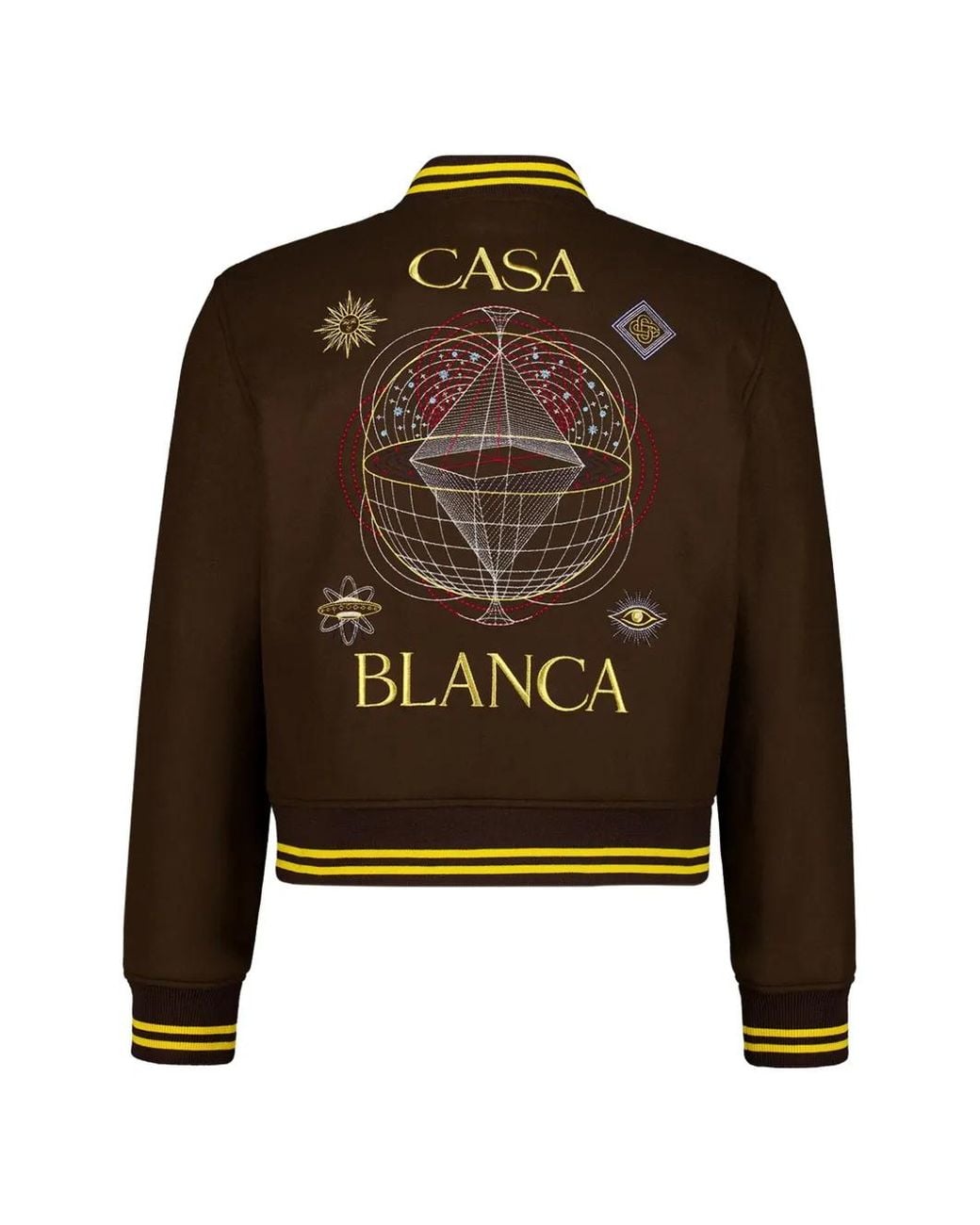 Casablanca Brown Celestial Pyramid Varsity Jacket