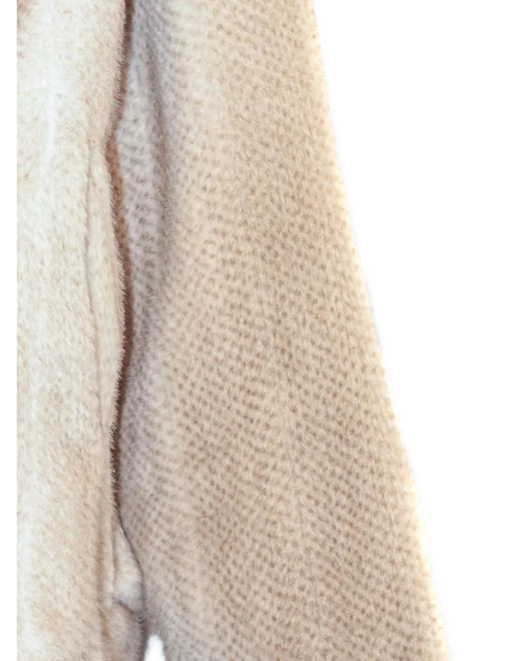 S.W.O.R.D Natural Ribbed Faux-Fur Coat