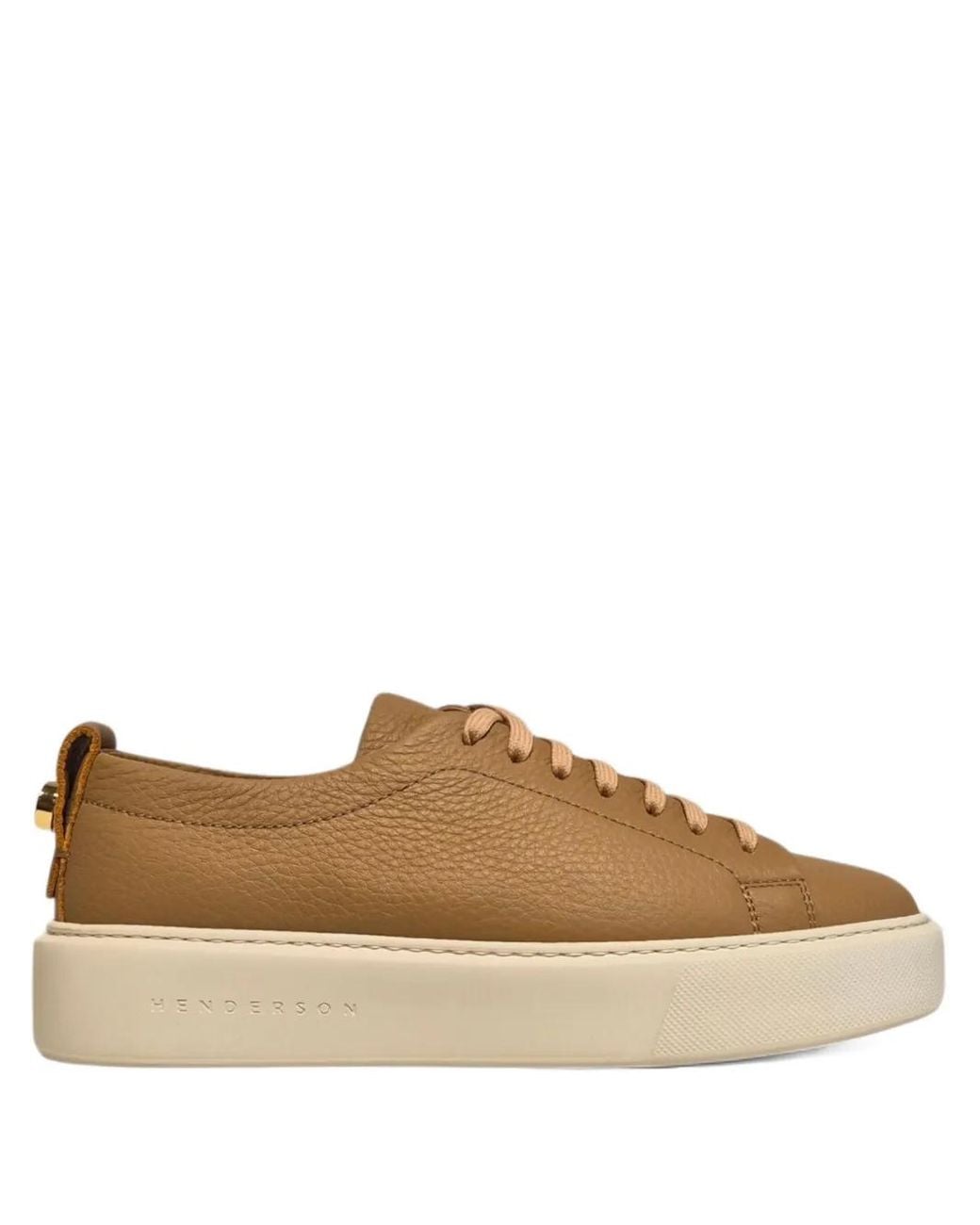 Henderson Brown Leather Platform Sneakers