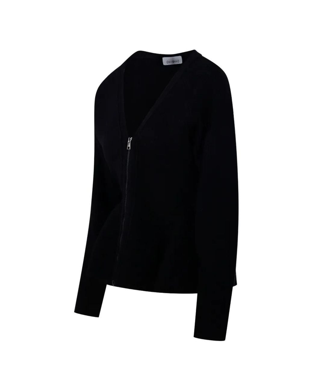 Nude Black Zip-Up Cardigan