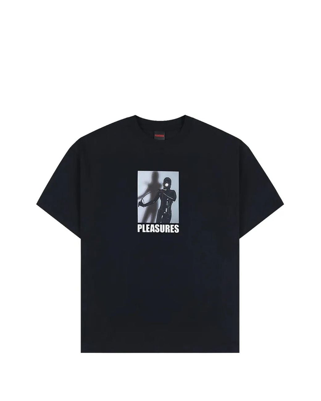 Pleasures Black Graphic-Print T-Shirt for men